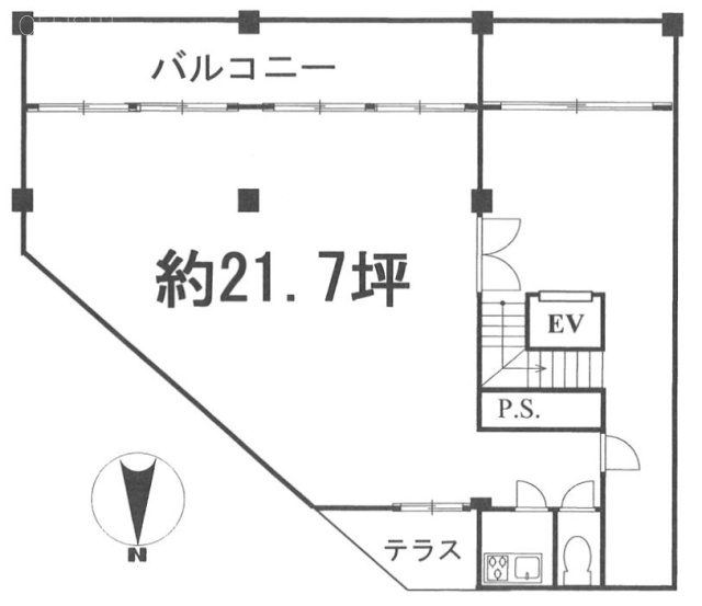 高尾力栄ビル302 間取り図