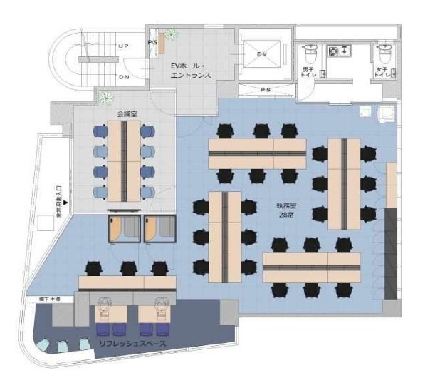 カーニープレイス五反田ビル5F 間取り図