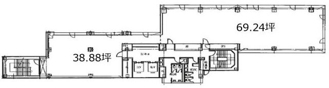 銀座清水ビル6F 間取り図