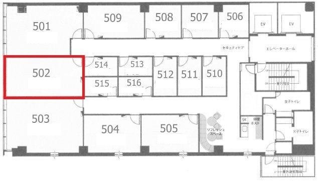 H1O西新宿502 間取り図