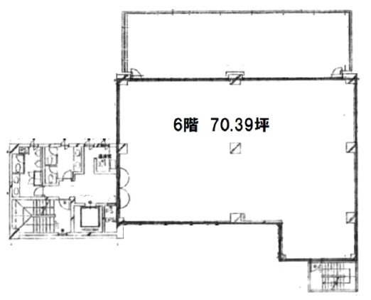 三田プラザビル6F 間取り図