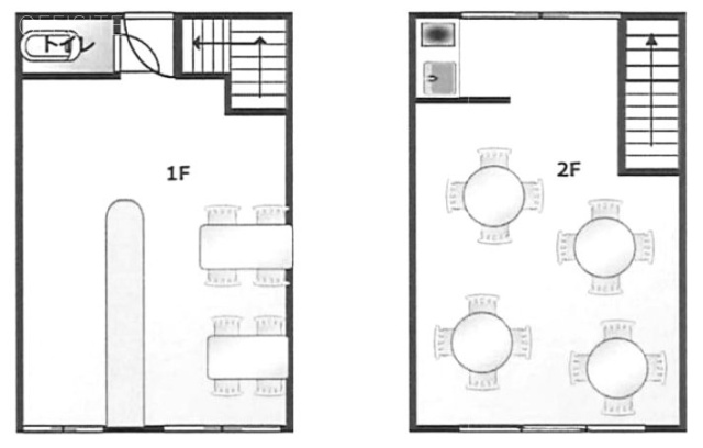 神田戸建1F～2F 間取り図
