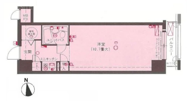 御徒町グリーンハイツ710 間取り図