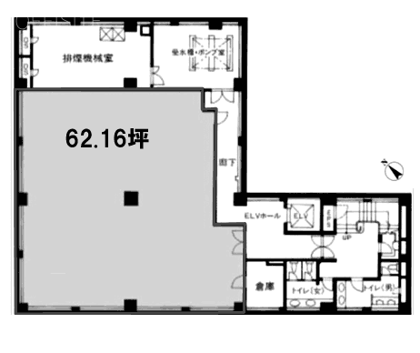 ビルネット築地B1F 間取り図