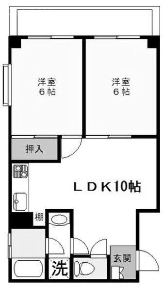 東山マンション202 間取り図