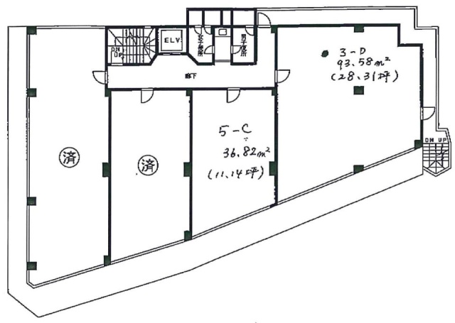 サニーサイドビル5-C 間取り図