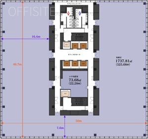 東京サンケイビル東 間取り図