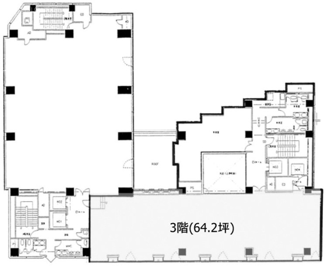 全特六本木ビル(EAST棟)3F 間取り図