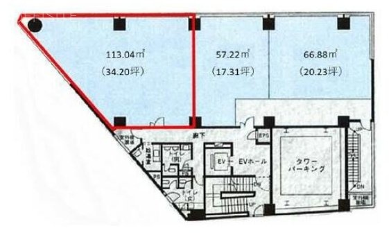 北千住VビルA 間取り図