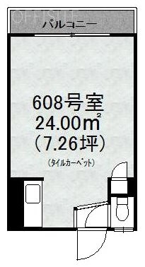 泰共フラット608 間取り図