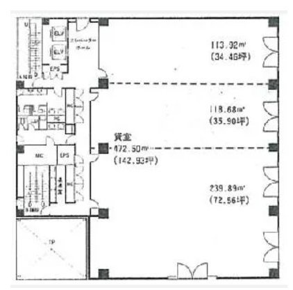 朝日生命新小岩ビル7F 間取り図