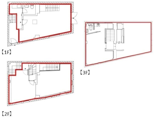 MUSEE GINZA1F~3F 間取り図