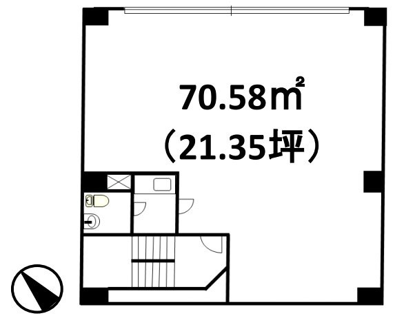 八丁堀2丁目ビル3F 間取り図