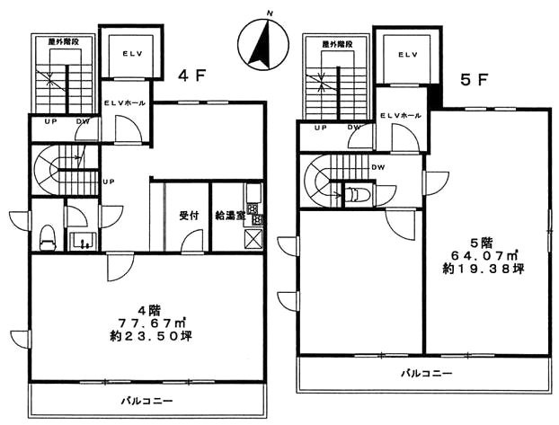 グレース和平4F～5F 間取り図
