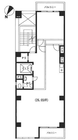 恵比寿ビル4F 間取り図