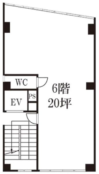 佐藤エステートビル新館6F 間取り図