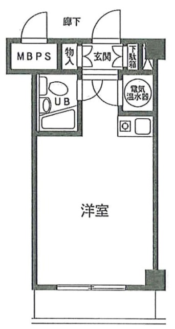 ルックハイツ横浜台町ビル707 間取り図