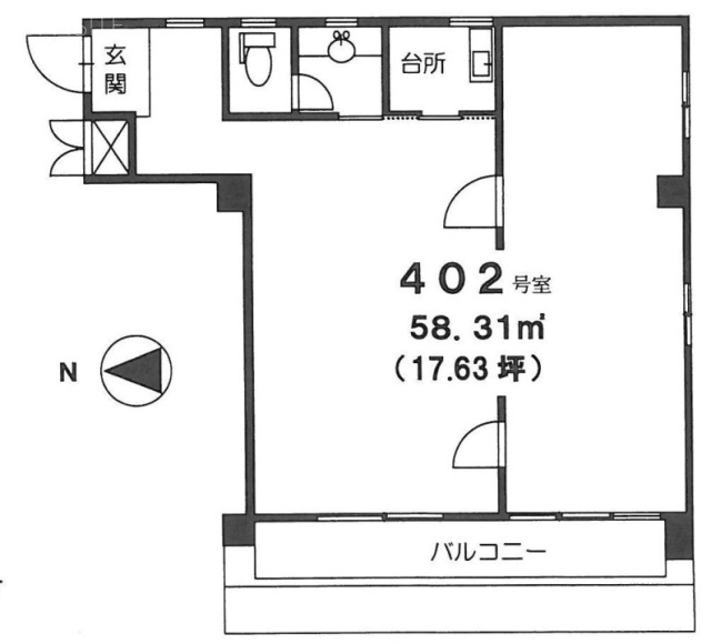 小澤ビル402 間取り図
