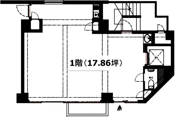 プリンセスコート東麻布1F 間取り図