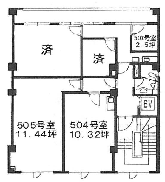 渡東ANNEXⅡビル505 間取り図