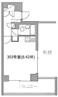 市ヶ谷グリーンプラザ303 間取り図