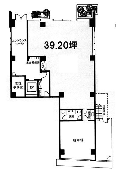 上野中央ビル1F 間取り図