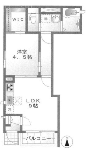 リアン自由が丘1F 間取り図