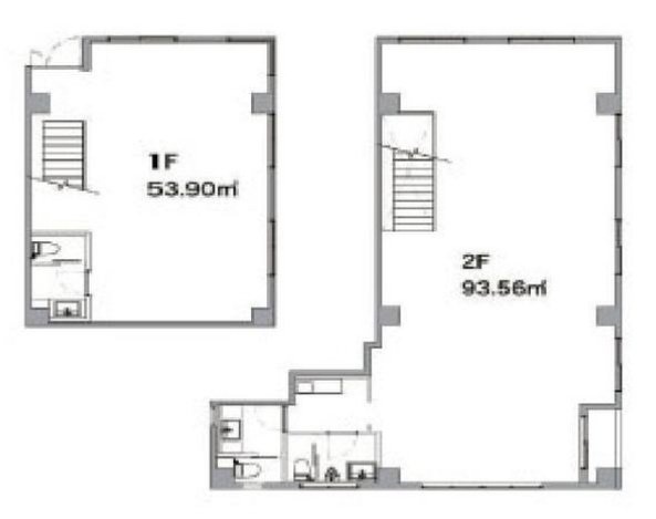 K-SHIBAビル1F~2F 間取り図