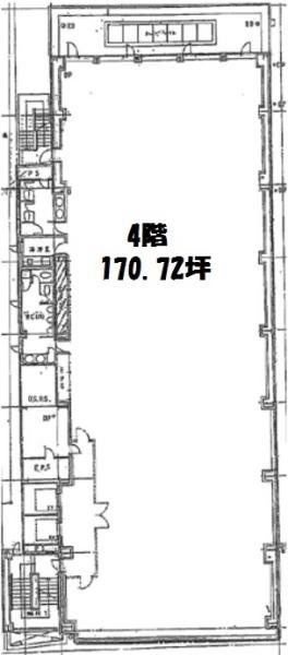 MC(三崎町教会)ビル4F 間取り図