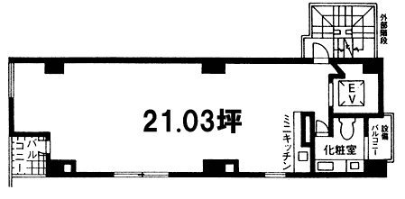 中央スカイビル9F 間取り図