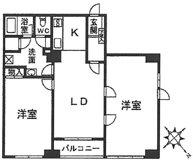 コープ野村六本木2409 間取り図