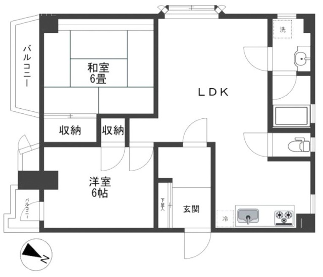 ミルキーハウス201 間取り図
