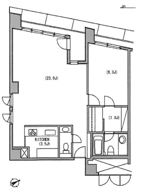 エグゼクティブタワー虎ノ門1203 間取り図