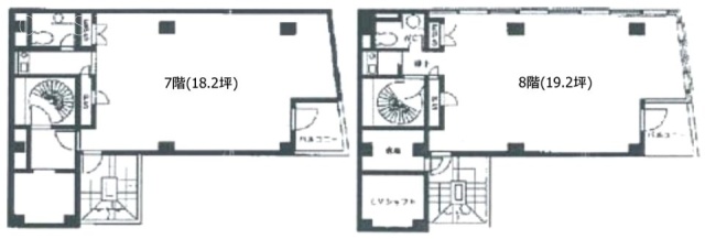 安和淡路町ビル7F～8F 間取り図