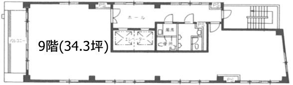 ログズ日本橋堀留ビル9F 間取り図