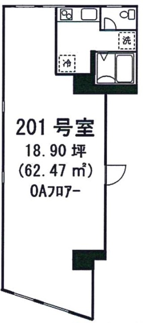 東京セントラル代々木201 間取り図