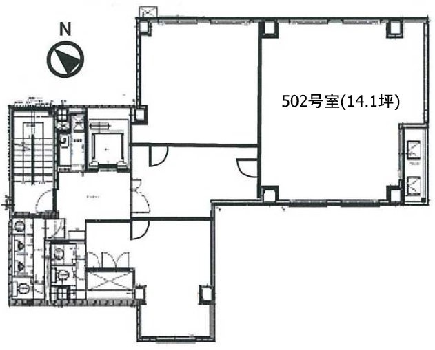 日本橋大江戸ビル502 間取り図