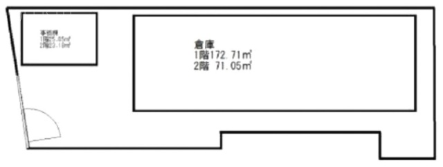 本町2丁目貸倉庫1F～2F 間取り図