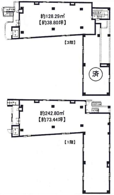 ケーエムビル3F 間取り図