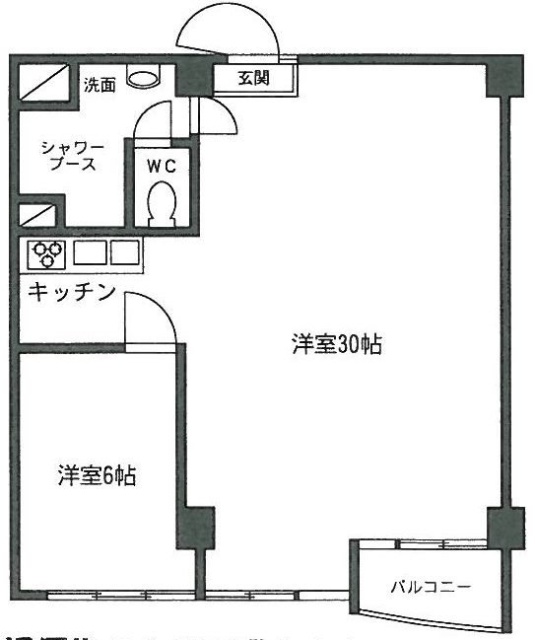 ドミール五番町5F 間取り図