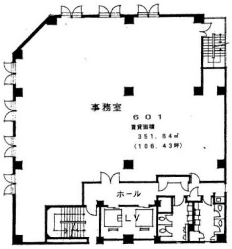 セイコーサンシャインビルⅩⅡ601 間取り図