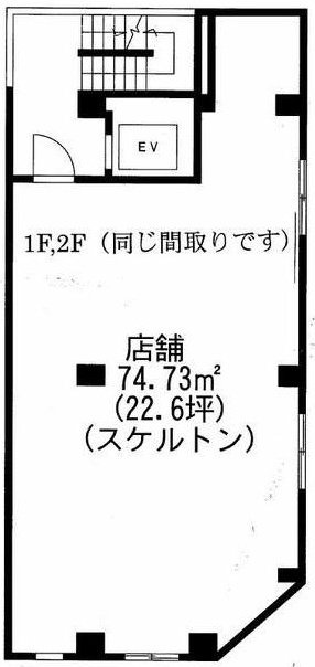 南砂塚本ビル1F 間取り図