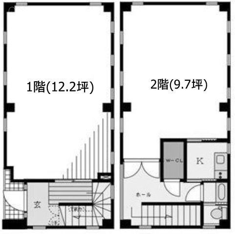 シリウスビル1F～2F 間取り図