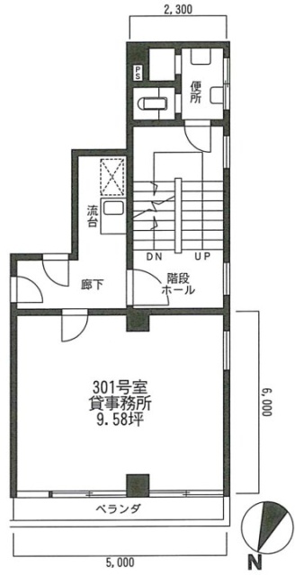 豊明ビル301 間取り図