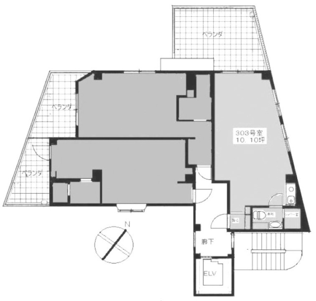 穏田ファースト303 間取り図