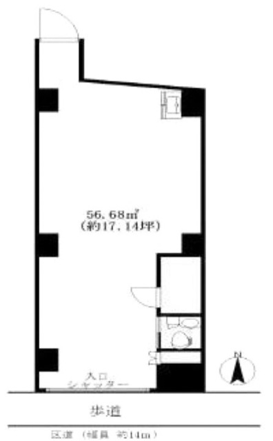 原野ビル1F 間取り図