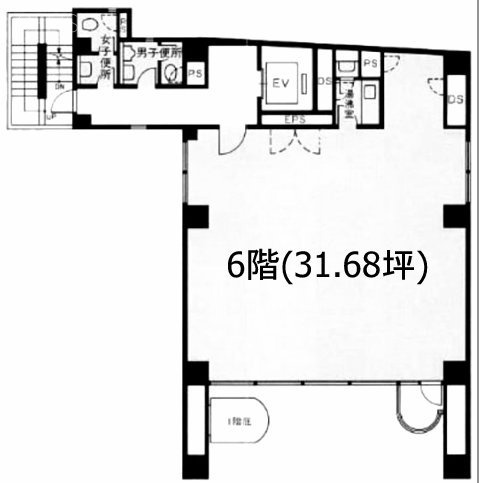 銀座新六洲ビル6F 間取り図