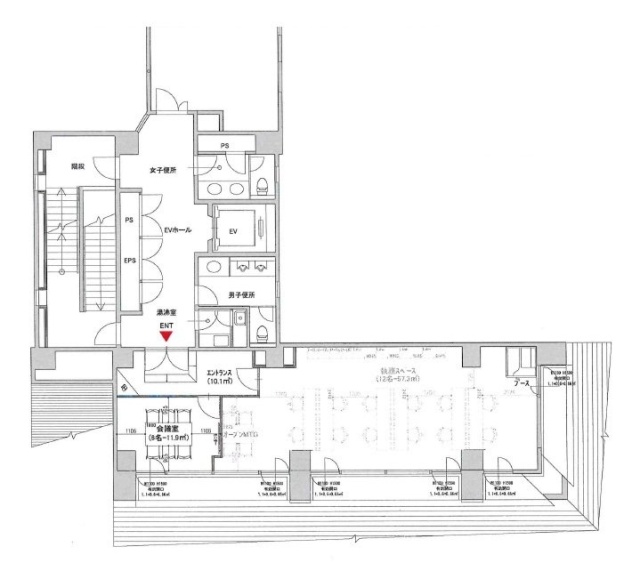 名鉄不動産竹橋ビル1 間取り図
