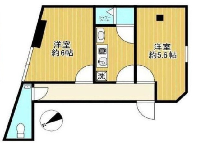 日興パレス五反田ビル5F 間取り図