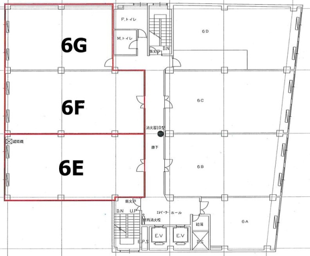 関内駅前第二ビルE～G 間取り図